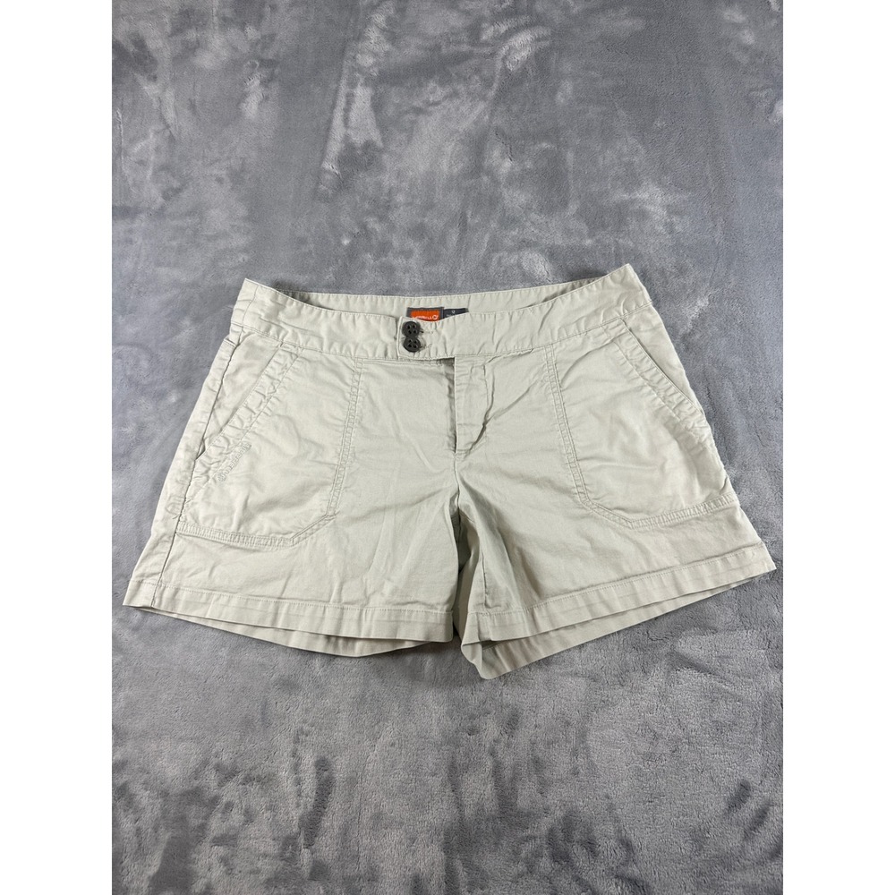Merrell Womens Khaki Hiking Shorts Size 12 Tan Cotton Blend Outdoor Trail